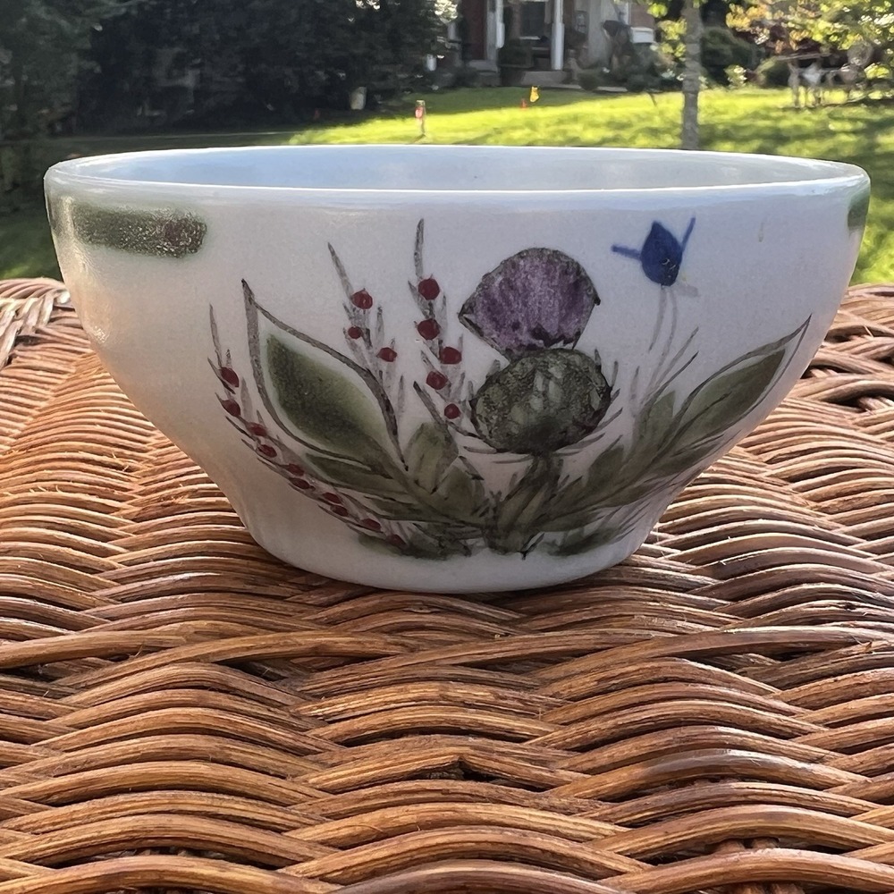 Vintage Buchan Thistleware Mini Bowl Open Sugar Stoneware Scotland EUC